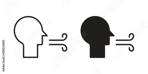 Breath icon. Sign design vectors pack