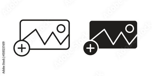 Add photos icon. Sign design vectors pack