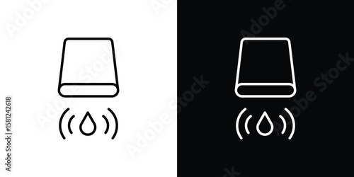 Water sensor icon. Black illustration isolated for graphic and web design.