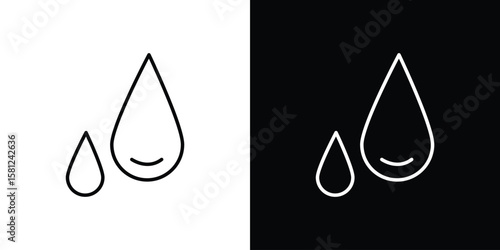 Water drop icon. Black illustration isolated for graphic and web design.