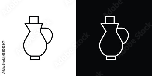 Vinegar icon. Black illustration isolated for graphic and web design.