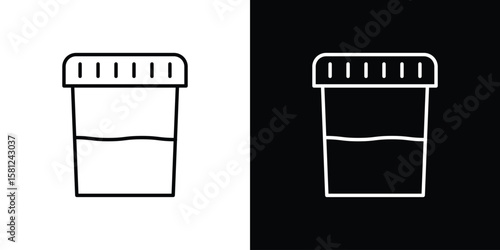 Urine test icon. Black illustration isolated for graphic and web design.
