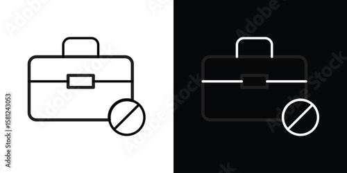 Unemployment icon. Black illustration isolated for graphic and web design.