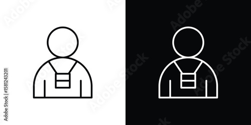 Tourist Guide icon. Black illustration isolated for graphic and web design.