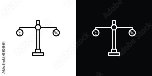 Taxes icon. Black illustration isolated for graphic and web design.