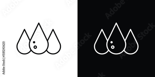 Tear drop icon. Black illustration isolated for graphic and web design.