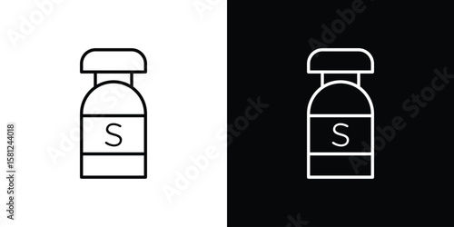 Solvent icon. Black illustration isolated for graphic and web design.