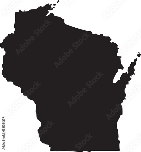 Vector Map of Wisconsin