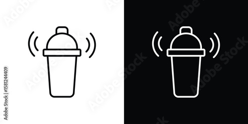 Shaker icon. Black illustration isolated for graphic and web design.