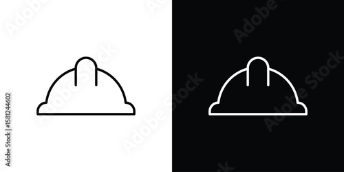 Safety helmet icon. Black illustration isolated for graphic and web design.