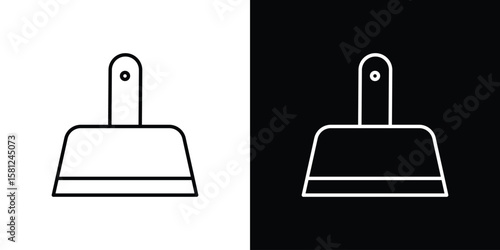 Putty knife icon. Black illustration isolated for graphic and web design.