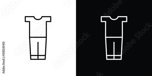 Pijama icon. Black illustration isolated for graphic and web design.