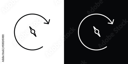 Past icon. Black illustration isolated for graphic and web design.