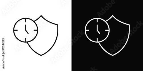 Long term icon. Black illustration isolated for graphic and web design.