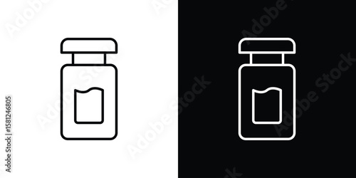Jar icon. Black illustration isolated for graphic and web design.