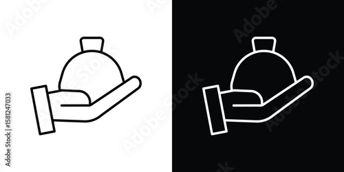 Inheritance law icon. Black illustration isolated for graphic and web design.