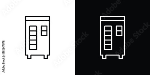 Infrared heat cabin icon. Black illustration isolated for graphic and web design.