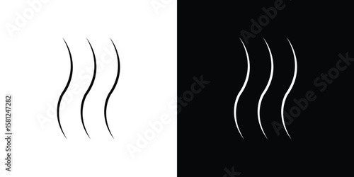 Hot icon. Black illustration isolated for graphic and web design.