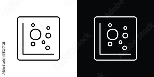 Heat Map icon. Black illustration isolated for graphic and web design.