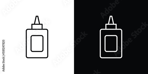 Glue icon. Black illustration isolated for graphic and web design.
