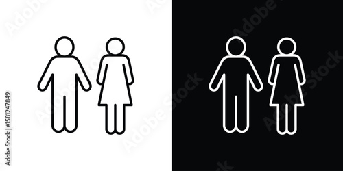 Girlfriend icon. Black illustration isolated for graphic and web design.