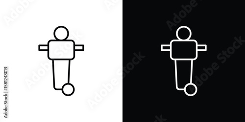 Foosball icon. Black illustration isolated for graphic and web design.