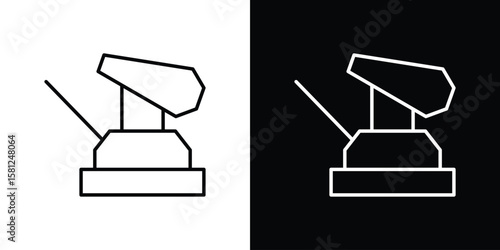 Floor sanding machine icon. Black illustration isolated for graphic and web design.