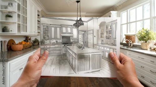 Kitchen Remodel: Before & After Design Sketch