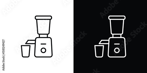 Cold pressed juicer icon. Black illustration isolated for graphic and web design.