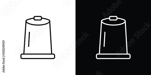 Coffee capsule icon. Black illustration isolated for graphic and web design.