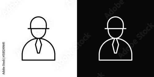 Civil Engineer icon. Black illustration isolated for graphic and web design.
