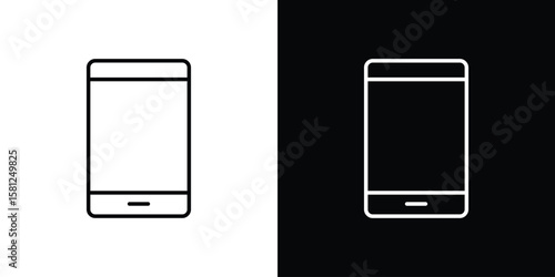 Cell phone icon. Black illustration isolated for graphic and web design.