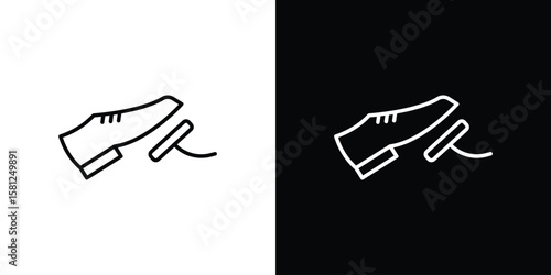 car pedal icon. Black illustration isolated for graphic and web design.