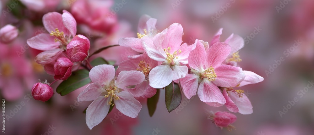 Obraz premium Delicate Pink Blossoms in Springtime Bloom