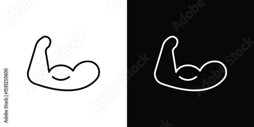 Arm icon. Black illustration isolated for graphic and web design.