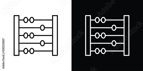 Abacus icon. Black illustration isolated for graphic and web design.