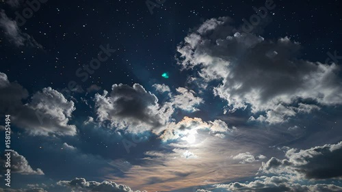 Cinematic Moonrise Over Mountains or Village | Timelapse Night Sky | 4K UHD
