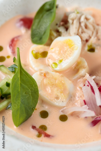 Wallpaper Mural delicious gourmet soup in a restaurant in a macro perspective Torontodigital.ca