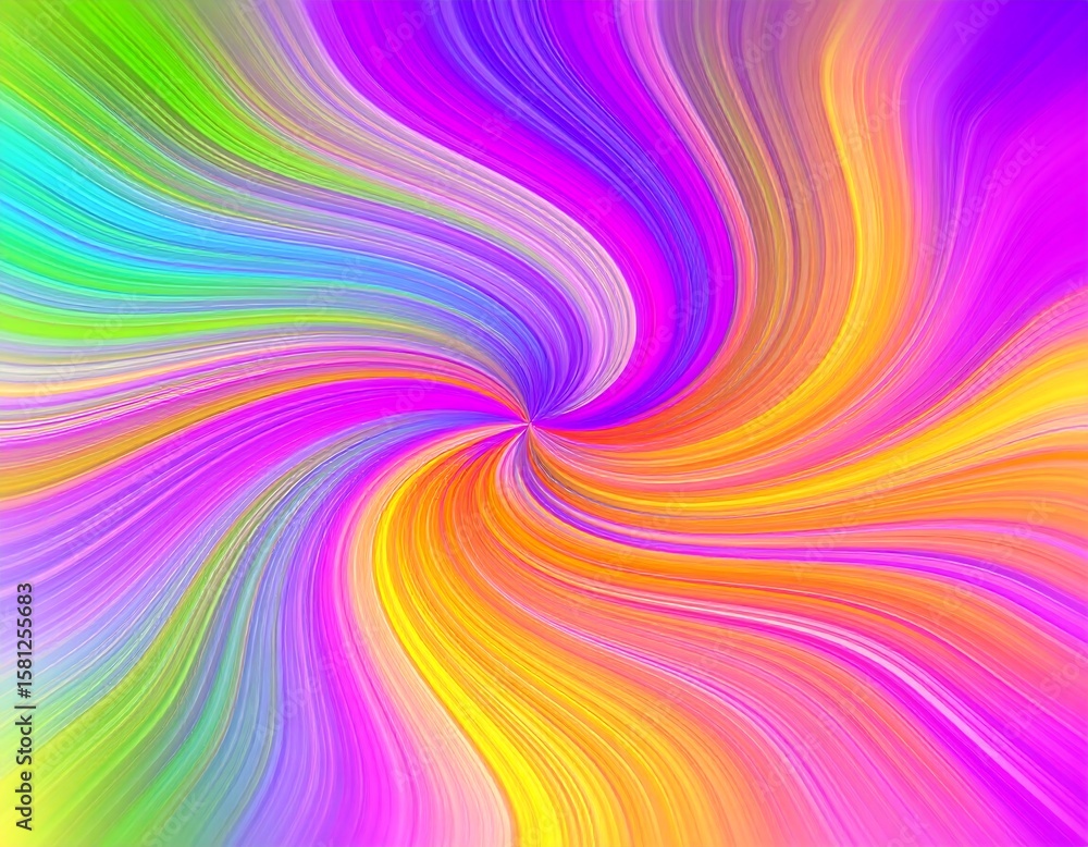 Fototapeta premium Vibrant swirling rainbow lines