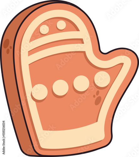 Gingerbread mitten cookie Christmas pastry