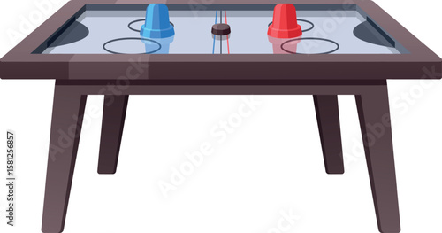 Air hockey game table vector illustration