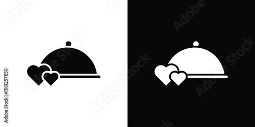 Wedding dinner icon symbol. Simple, flat design for and apps