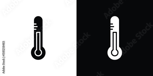 Thermometer icon symbol. Simple, flat design for and apps