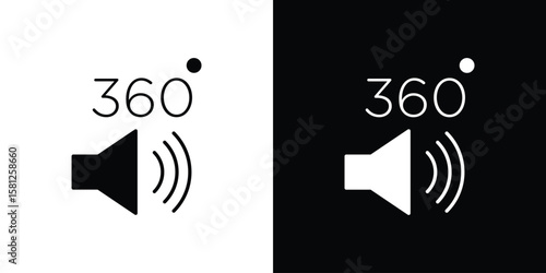 Surround sound icon symbol. Simple, flat design for and apps