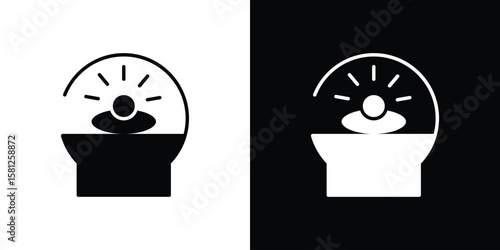 Solarium icon symbol. Simple, flat design for and apps