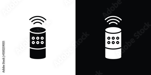 Smart speaker icon symbol. Simple, flat design for and apps
