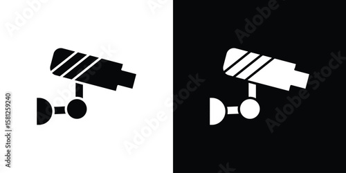 Security camera icon symbol. Simple, flat design for and apps