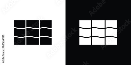 Roof tile icon symbol. Simple, flat design for and apps