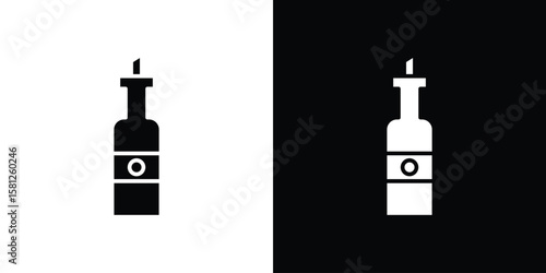 Schilderij op canvas Olive oil icon symbol. Simple, flat design for and apps