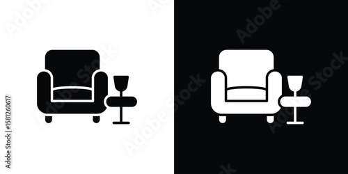 Принти на полотні Lounge icon symbol. Simple, flat design for and apps